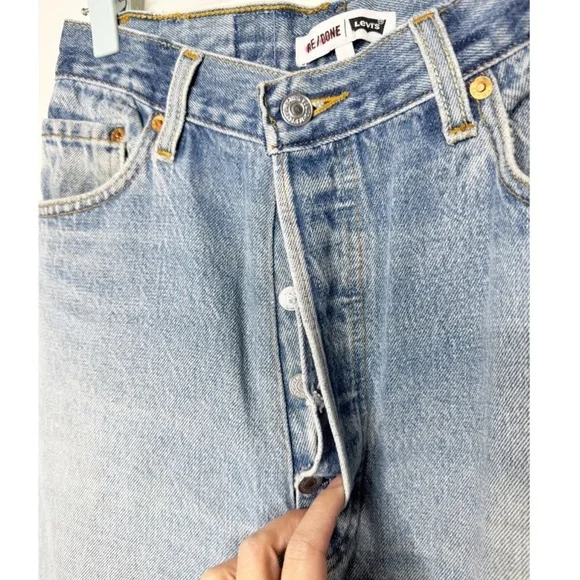 Re/done Levi Ultra High Rise Wide Flare Leg Vintage Jeans 26/34"